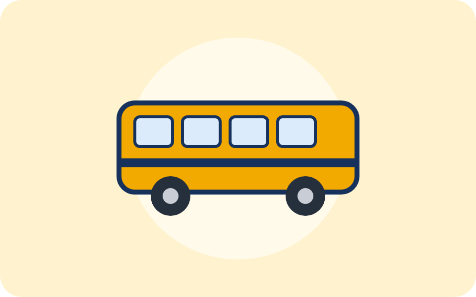 Drawing of the yellow school bus